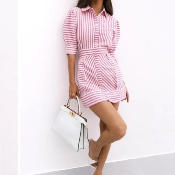 NWT VitaGrace Levante Cotton Blend Stripe Dress- XS/US 2 - Picture 2 of 11